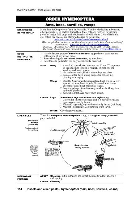 PLANT PROTECTION 1 â Pests, Diseases and Weeds