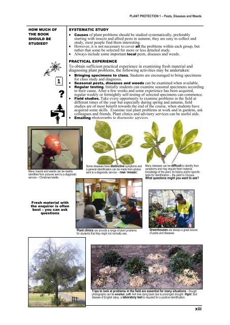 PLANT PROTECTION 1 â Pests, Diseases and Weeds