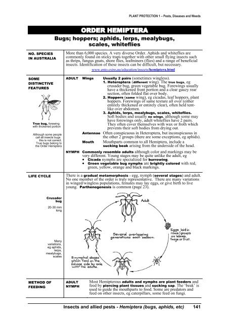 PLANT PROTECTION 1 â Pests, Diseases and Weeds