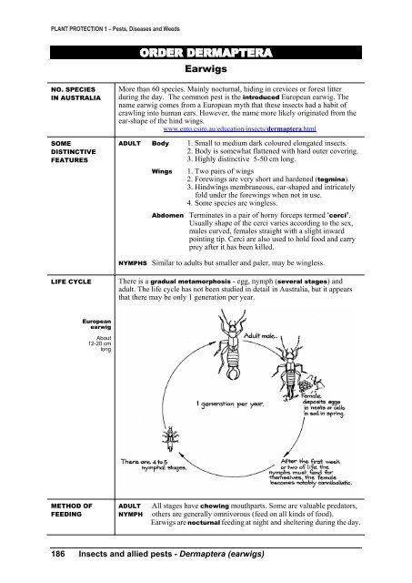 PLANT PROTECTION 1 â Pests, Diseases and Weeds