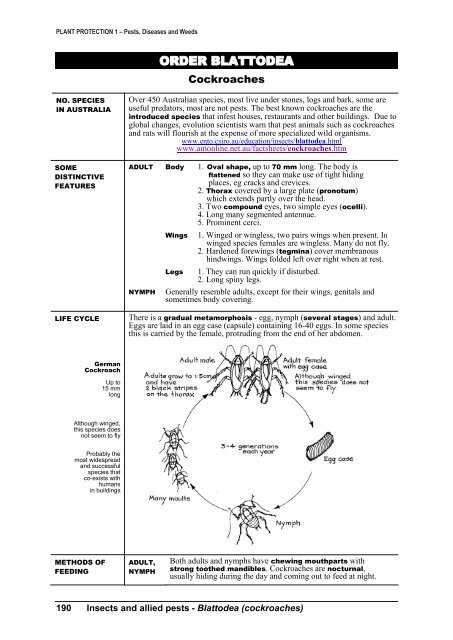 PLANT PROTECTION 1 â Pests, Diseases and Weeds