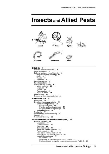 PLANT PROTECTION 1 â Pests, Diseases and Weeds