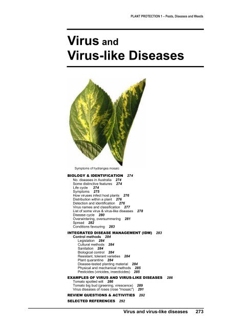 PLANT PROTECTION 1 â Pests, Diseases and Weeds