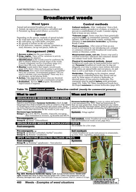 PLANT PROTECTION 1 â Pests, Diseases and Weeds