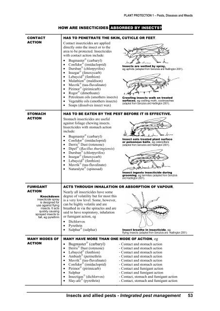 PLANT PROTECTION 1 â Pests, Diseases and Weeds