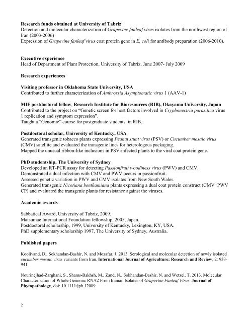 Nemat Sokhandan Bashir - Australasian Plant Pathology Society