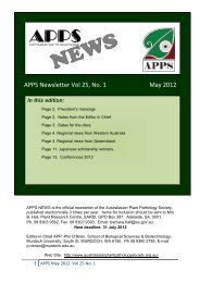 APPS Newsletter Vol 25, No. 1 May 2012 - Australasian Plant ...