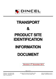 DCS Transport Information - Dincel Construction System