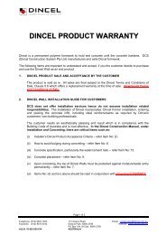 DINCEL PRODUCT WARRANTY - Dincel Construction System