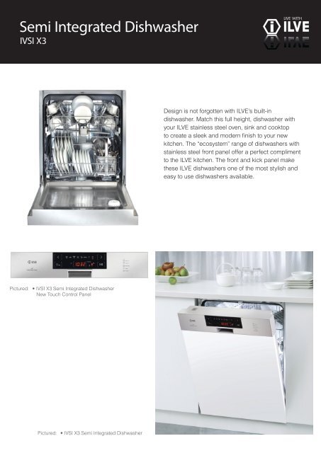 Semi Integrated Dishwasher - Ilve