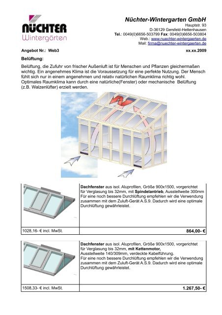 Wohn Wintergarten, detailliertes Angebot (.pdf) - Nüchter ...