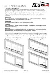 Serie S-16 / Systembeschreibung - AluDelux Systeme mit Profil GmbH