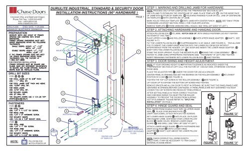 durulite industrial, standard &amp; security door ... - Chase Doors