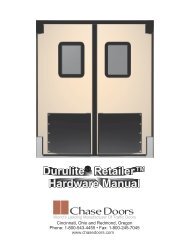 Durulite Retailer™ Hardware Manual Durulite ... - Chase Doors