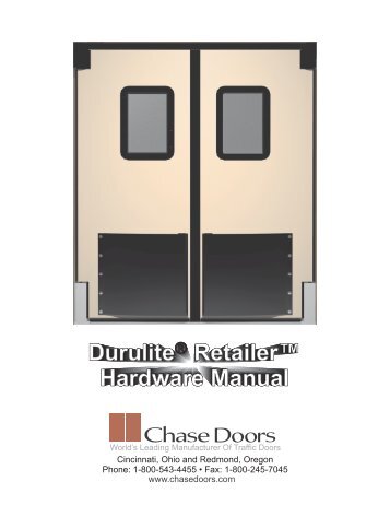 Durulite Retailer™ Hardware Manual Durulite ... - Chase Doors