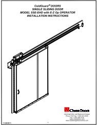 coldguard sse-ehd e-z op installation manual - Chase Doors