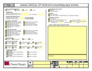 Vertical Lift Manual Door - Chase Doors