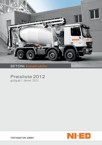 Preisliste NIED 2012 - Ziegelwerk Eder GmbH & Co KG