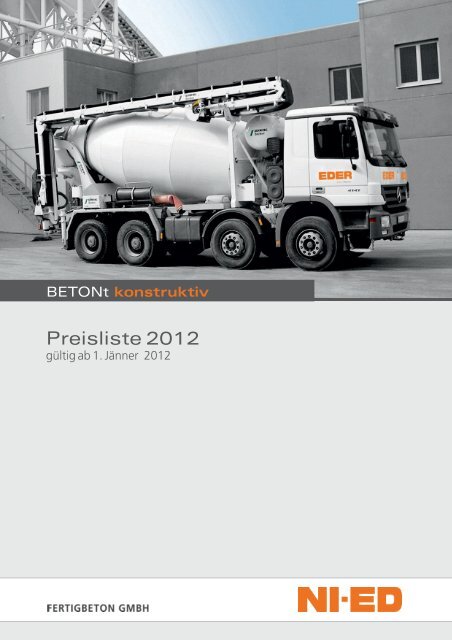 Preisliste NIED 2012 - Ziegelwerk Eder GmbH &amp; Co KG