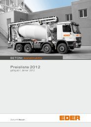 Preisliste Beton 2012 - Ziegelwerk Eder GmbH & Co KG