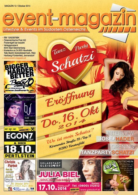 Event-Magazin mit Regional-Tipp | Ausgabe 12. | Oktober 2014