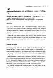 102. Buckwheat Cultivation and Its Utilization in Upper Mustang, Nepal
