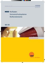 Rollladen Sonnenschutzsysteme Rolltorelemente 08 09 - HOCO