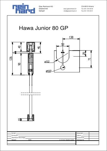 Hawa Junior 80 GP Skizzen - Glas Reinhard AG