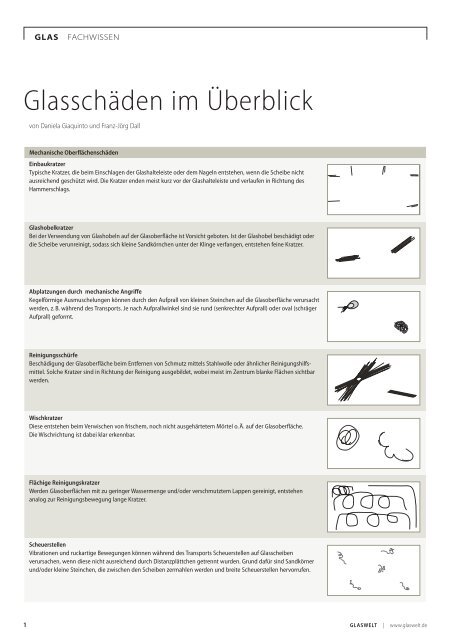 GlasschÃ¤den im Ãberblick