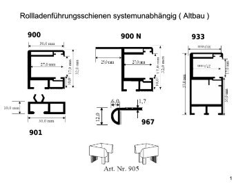 RollladenfÃ¼hrungsschienen - Hilzinger