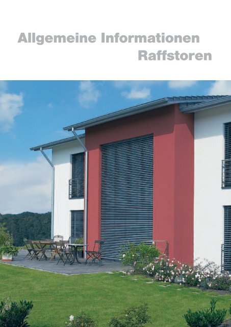 Raffstoren Anwendung