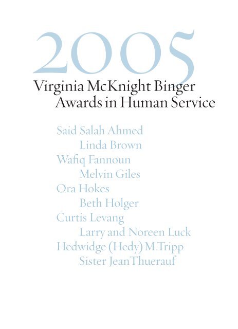 2005 Awardees, 1.2 MB - McKnight Foundation