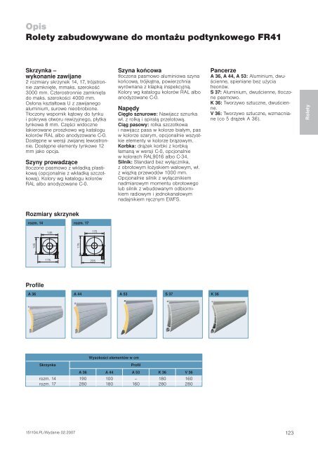 Katalog osÅon przeciwsÅonecznych Kata log os Åon p ... - Å»aluzje