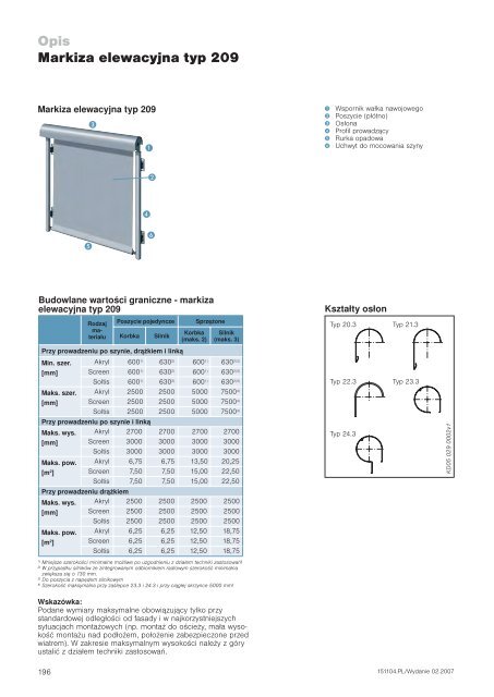 Katalog osÅon przeciwsÅonecznych Kata log os Åon p ... - Å»aluzje