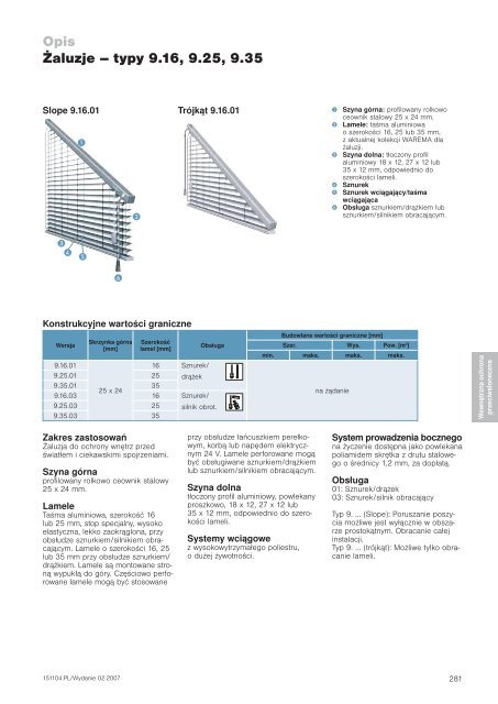 Katalog osÅon przeciwsÅonecznych Kata log os Åon p ... - Å»aluzje