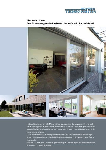 HST Holz-Metall Helvetic Line - Blumer Techno Fenster