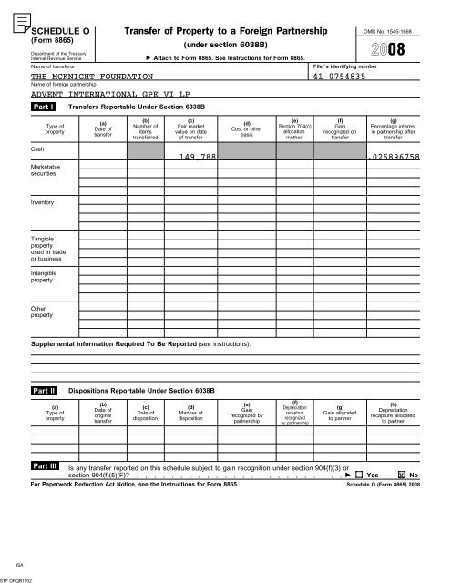 Exempt Organization Business Income Tax Return 990-T - McKnight ...