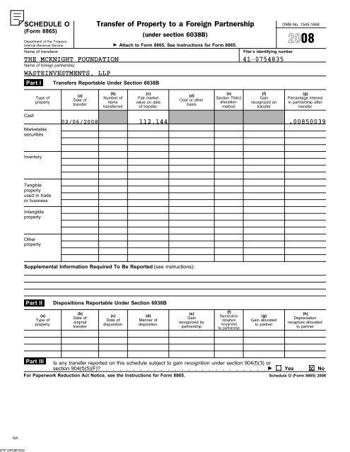 Exempt Organization Business Income Tax Return 990-T - McKnight ...