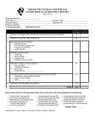 2009 Monthly Report - South Central Conference