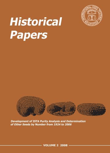 Historical Paper - Volume 2 2008 - International Seed Testing ...