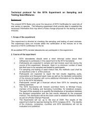 Technical protocol for the ISTA Experiment on Sampling and Testing ...