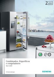 Combinados, frigorÃ­ficos e congeladores s - Siemens Home ...