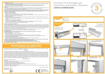 Istruzioni di montaggio per zanzariera, oscurante ... - Bettio Zanzariere