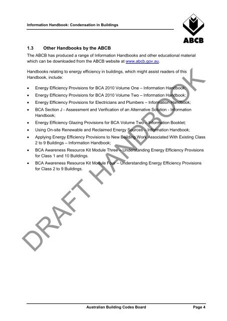 Condensation in Buildings - Australian Building Codes Board