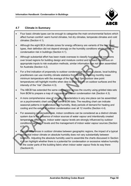 Condensation in Buildings - Australian Building Codes Board