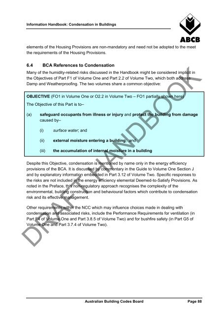 Condensation in Buildings - Australian Building Codes Board