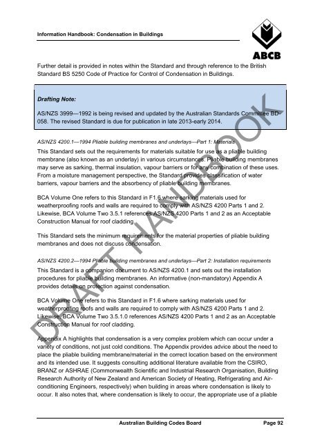 Condensation in Buildings - Australian Building Codes Board