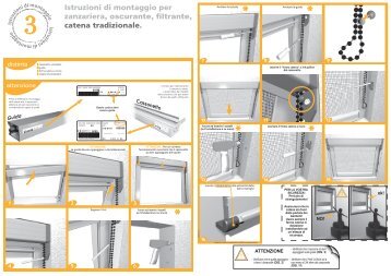Istruzioni di montaggio per zanzariera, oscurante ... - Bettio Zanzariere