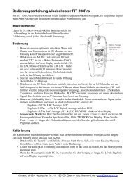 Bedienungsanleitung Alkoholtester Fit 208 Pro - Komerci oHG