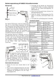 Bedienungsanleitung HP-880EK Infrarotthermometer